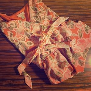 LOFT Outlet Floral Faux Wrap Dress - M